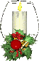 holly and candle
